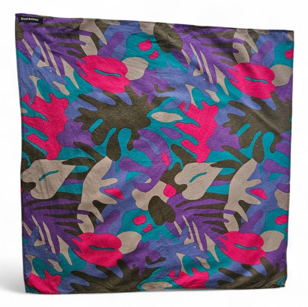 ROYAL ROBBINS Tropical Leaf Camo Pattern Bandana | SZ 21"